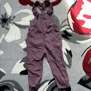 Purple kids Overalls with Ruffle Straps